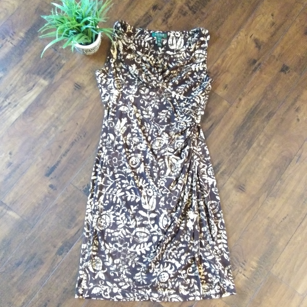 Lauren Ralph Lauren floral wrapped dress